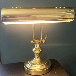 Vintage Brass Bankers Lamp