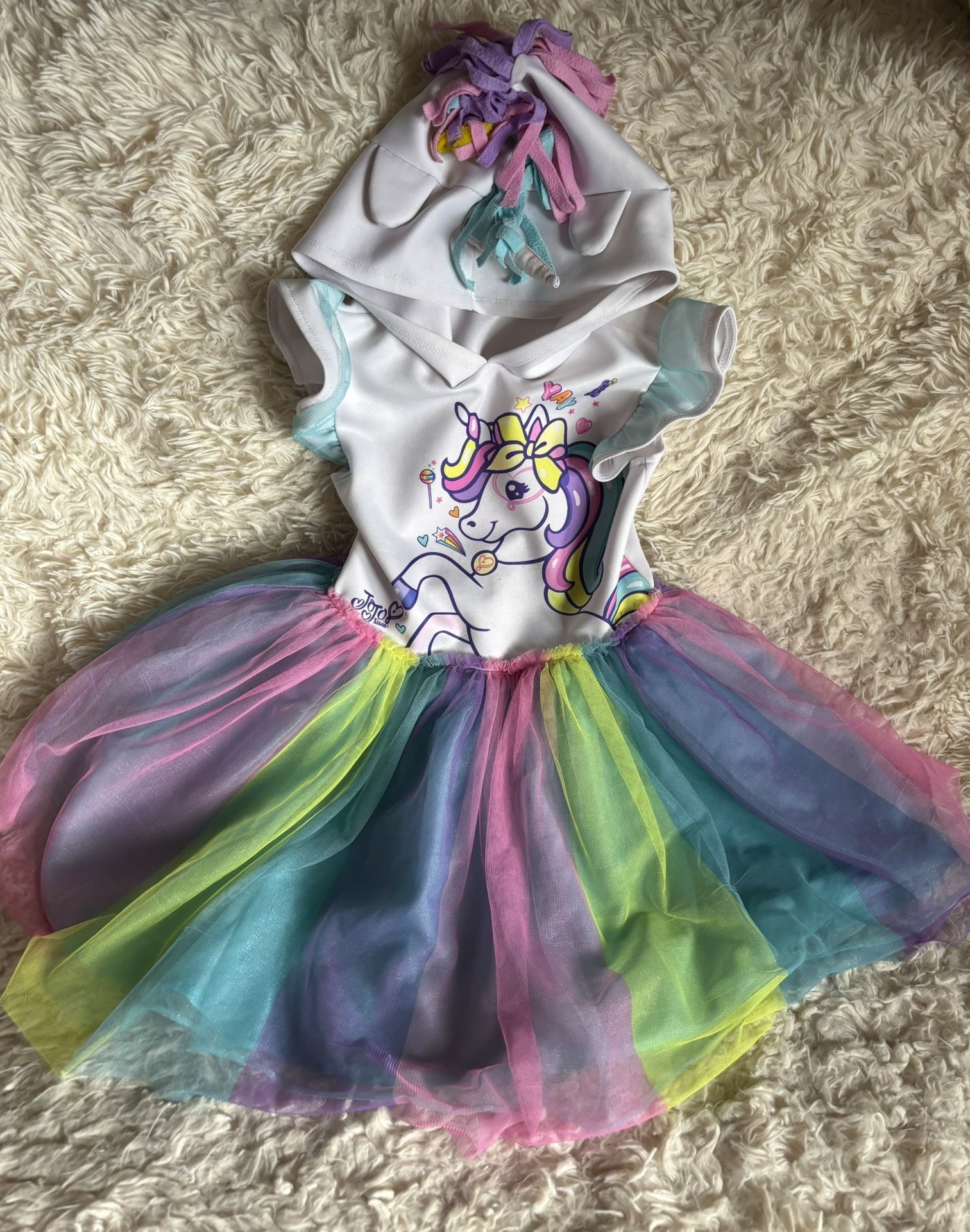 Little Girls Nickelodeon Jojo Siwa Unicorn My Little Pony Tulle Dress Size 6/6X