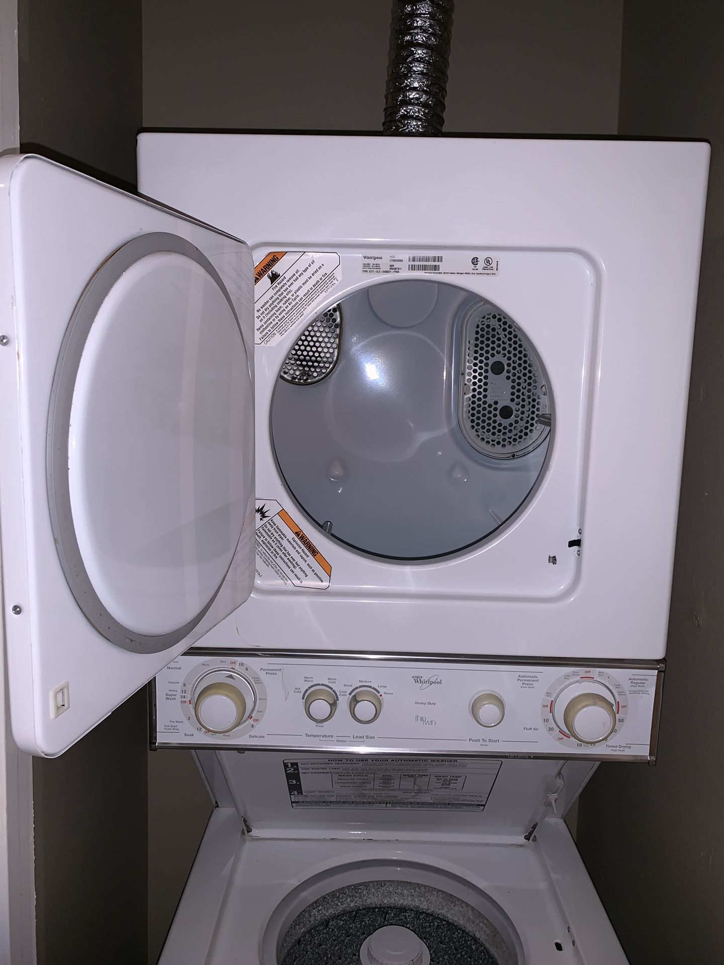 Whirlpool Stackable Washer Dryer Combo