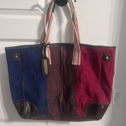 Tommy Hilfiger Suede Snap Tote Bag