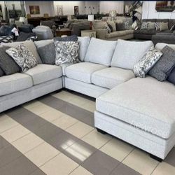 Dellara Chalk 3 Pieces Sectional Couch Same Day Delivery 