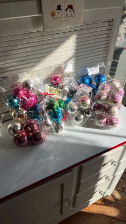 61 Vintage Glass Ball Ornaments Lot $25 For All 