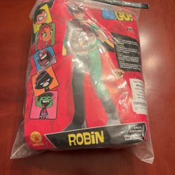 Kid Halloween Costume Robin Teen Titans Go 5-7 Years Old Medium