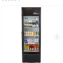 6.5 cu. ft. Commercial Upright Merchandiser Display Refrigerator Glass Door Beverage Cooler in Black