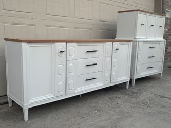Mid Century Dresser & Chest Of Drawer