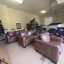 3 Piece Leather Couch Set 