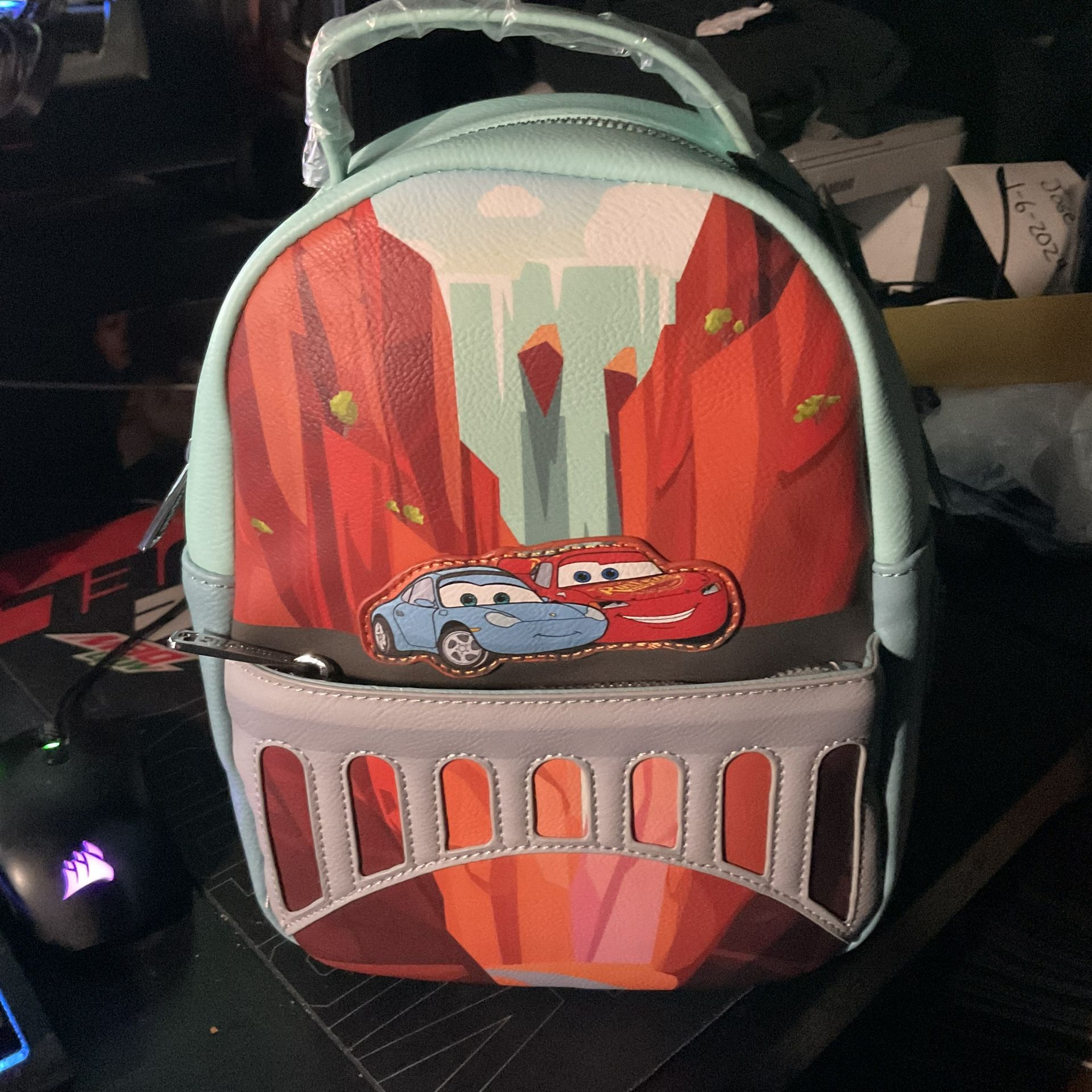Disney Loungefly Pixar Cars Firewall Falls Mini Backpack CARS NEW WITH TAGS