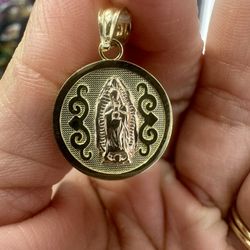 14k Guadalupe Charm