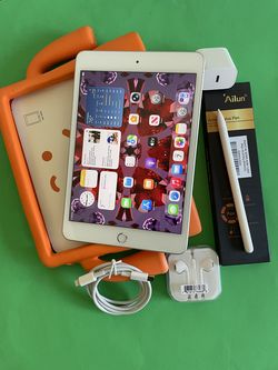 Apple iPad mini 5 (5th Generation/7.9” retina/ latest IOS 26/ 2019 Model ) 64GB with stylus pen, kids case  & Accessories