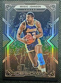 Magic Johnson Basketball Card Obsidian Refractor Lakers