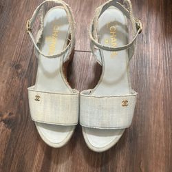 Chanel Denim Style Sandals 
