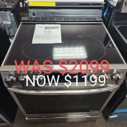 6.3 Cu. Ft. Slide In Electric Range Eith Easyclean, Instaview And Air Fry