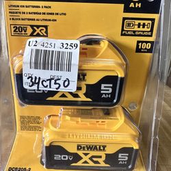 Dewalt XR Battery 20v  5ah 