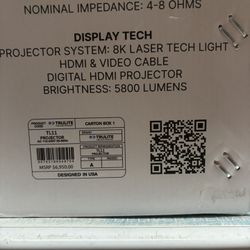 TRULITE TL11 PROJECTOR: 8K Ultra HD UHD Resolution 