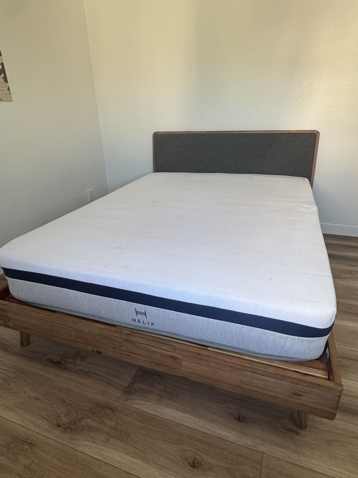 Queen Bed Frame & Mattress