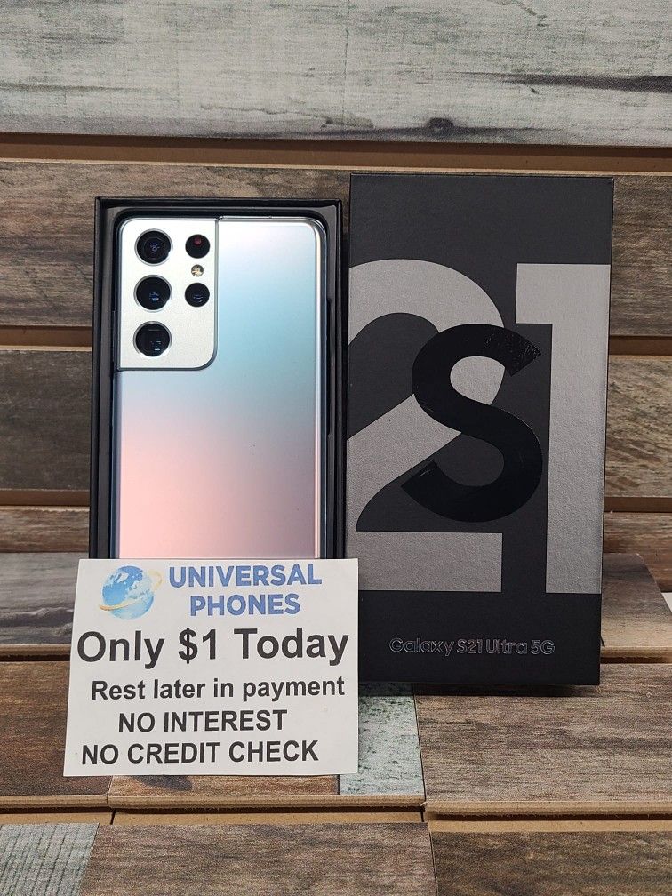 Samsung Galaxy S21 Ultra 5G 128gb UNLOCKED NO CREDIT CHECK $1