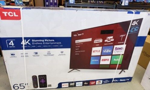 65" TCL ROKU TV 4K SMART TV