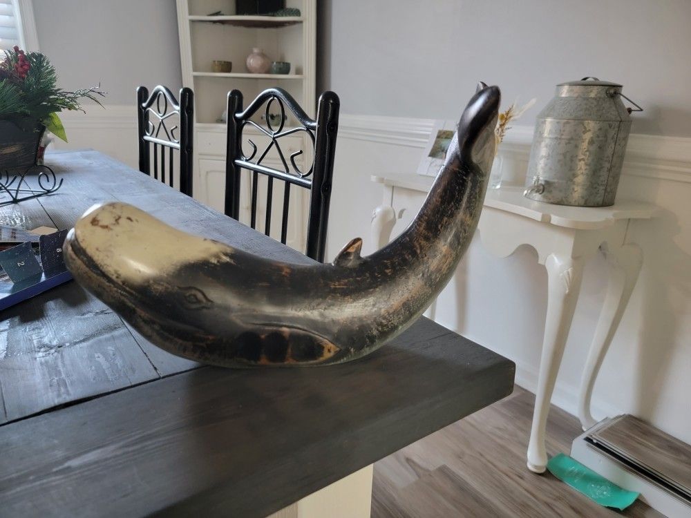 Wood Carved Whale