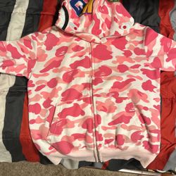 Pink bape hoodie