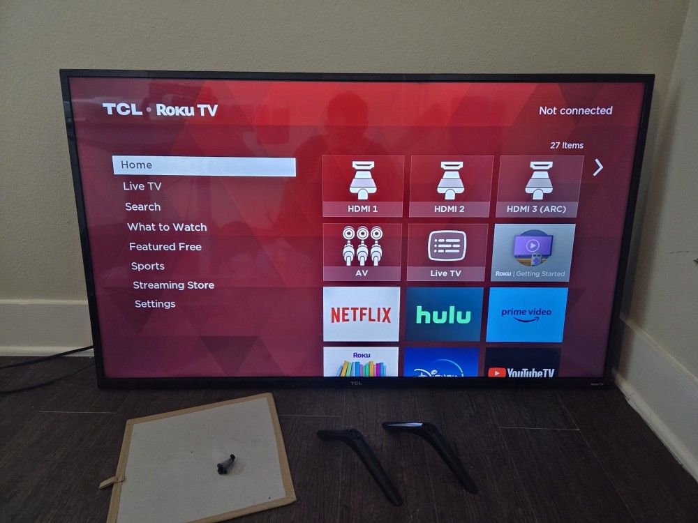 TCL 49" 1080p Roku Smart TV (Model: 49S325) – Excellent Condition