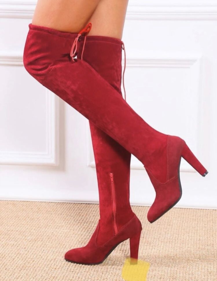Red Thigh High Heels