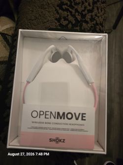 SHOKZ (AfterShokz OpenMove - Open-Ear Bluetooth Sport Headphones - Bone Conduction Wireless Earphones - Sweatproof for Running and Workouts, with Stic