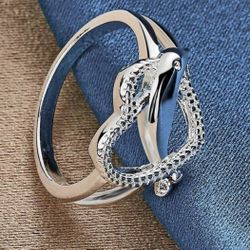 Stamped 925 Sterling Silver Ring Size 7,8