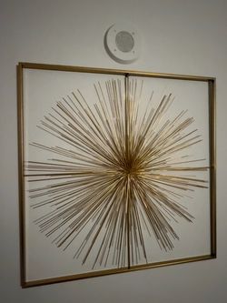 Gold Starburst Metal Wall Art