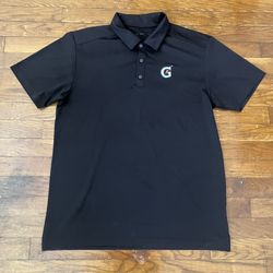 Gatorade Polo Shirt Men M Medium Black