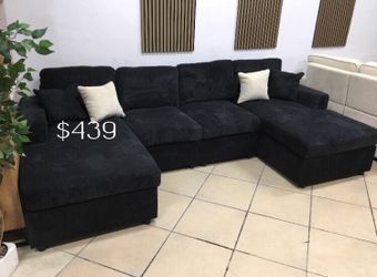 Beautiful‼️ 2-Pc Corduroy Sectional Sofa Sets