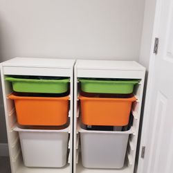 Storage Trofast With Bins Included 