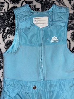 Snozu Kids Blue Snow Bib Overall size 6