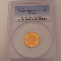 2011 S Shield Penny Proof 69 DCAM