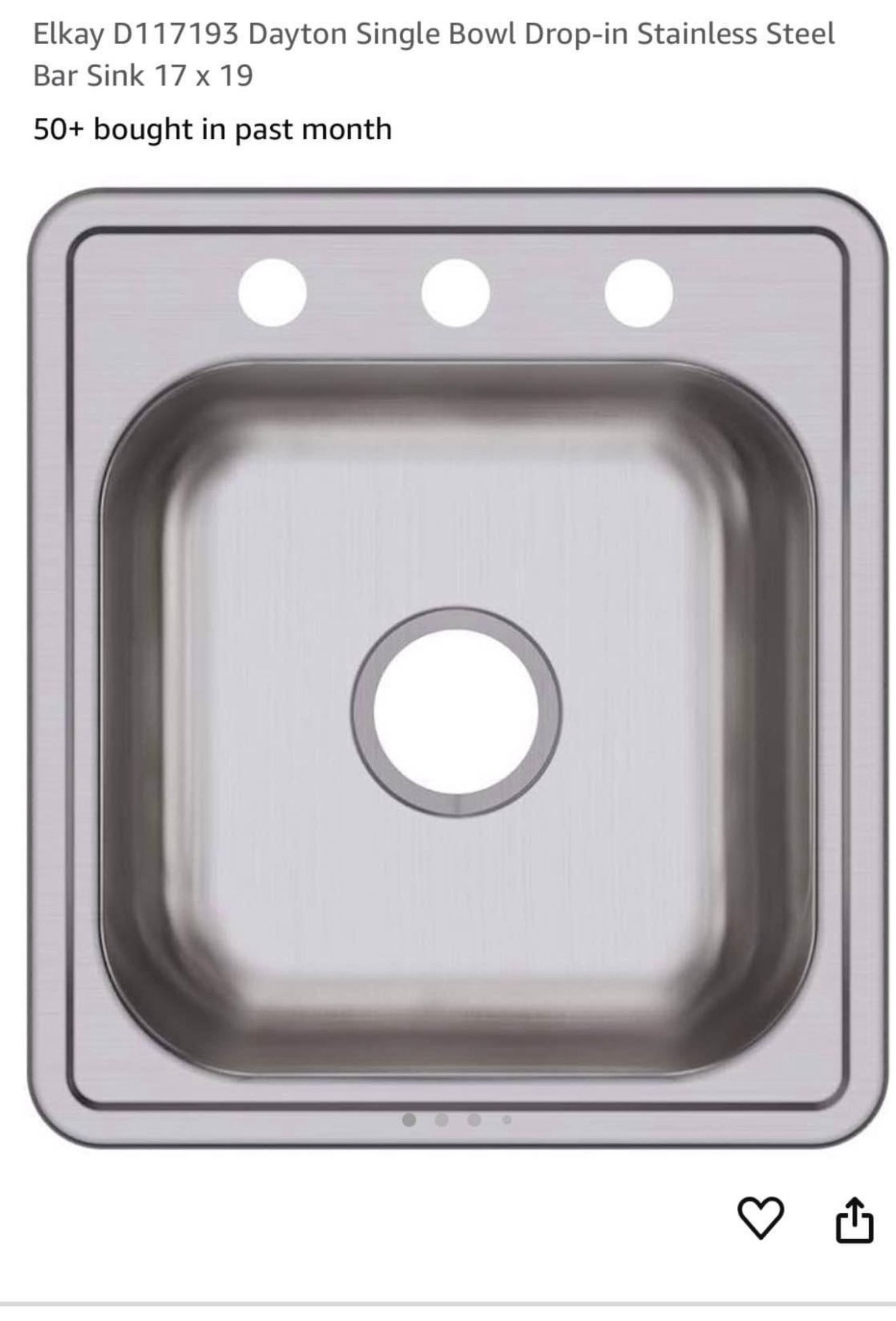 Dayton D117193 Bar Sink(100 sinks brand new in packing)