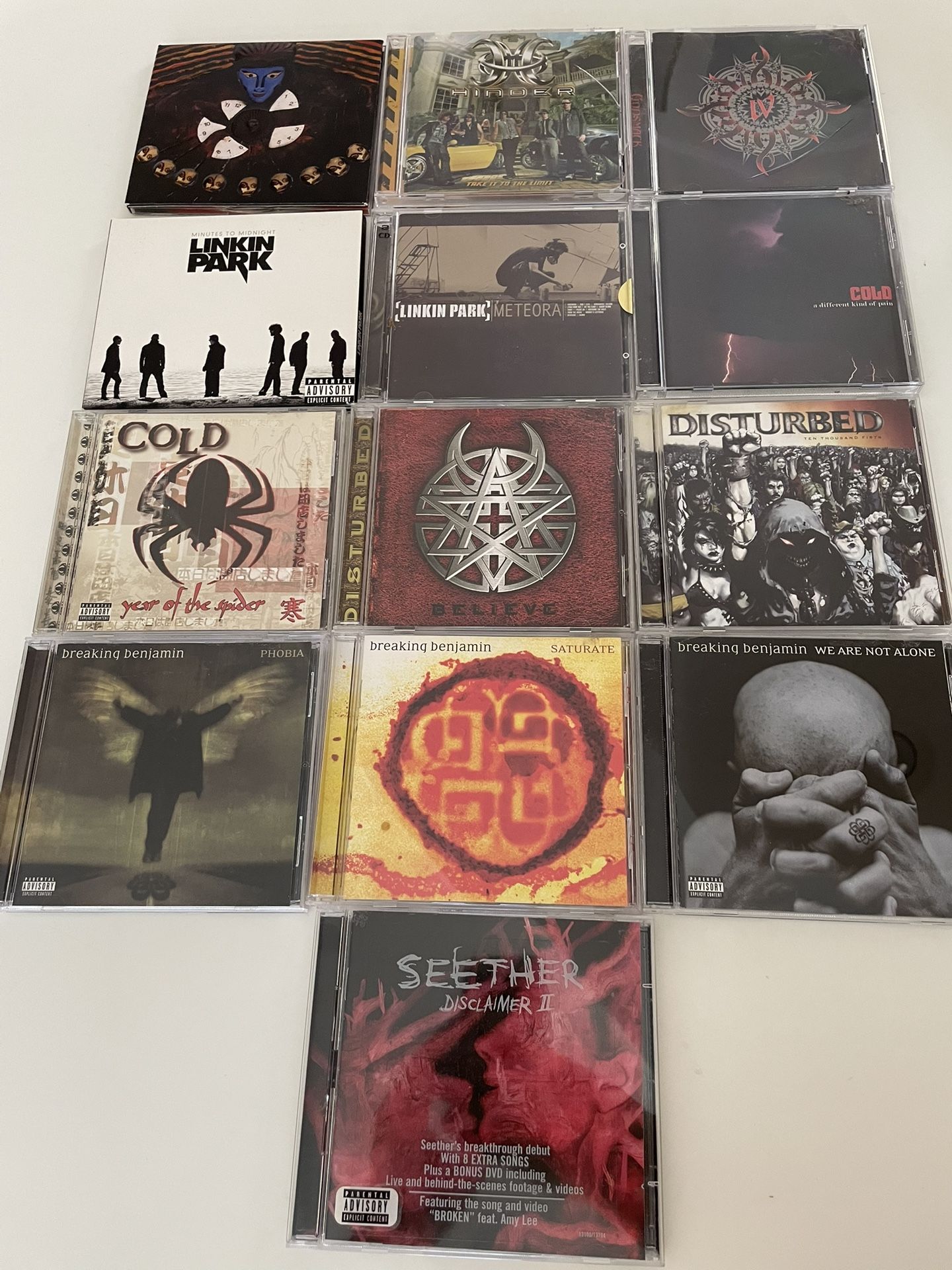 13 Alternative Rock and Alternative Metal, Hard Rock Some With Parental Advisory Warnings.