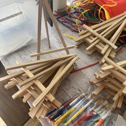 Easels, Aprons And Brushes 