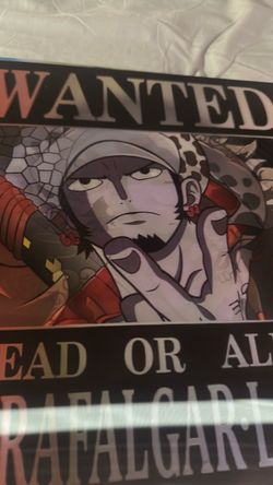 One Piece Trafalgar Law Wanted 3 D Poster Print
