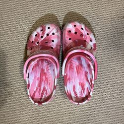 Pink Marble Crocs