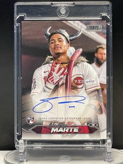 ⚾️2024 Topps Stadium Club⚾️ NOVELI MARTE [RC] 🔥Rookie Autograph 🔴 REDS