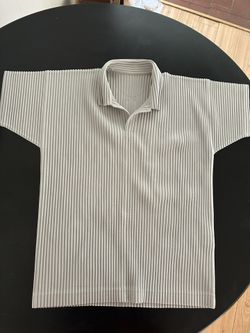 Issey Miyake pleated polo