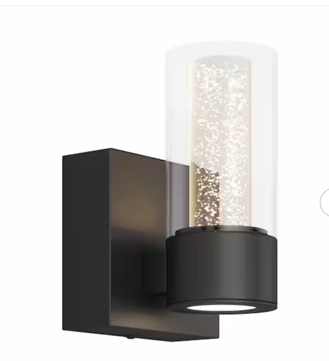 ArtikaEssence 1-Light 4.92 in. Matte Black LED Vanity Wall Light