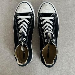 Lowtop White & black converse 