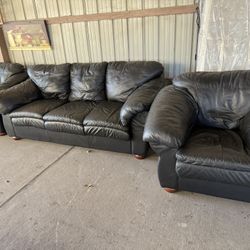Real Leather Living Room Set