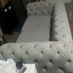 Suede couch