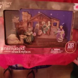 Nativity Musical Animated Shadow Box 