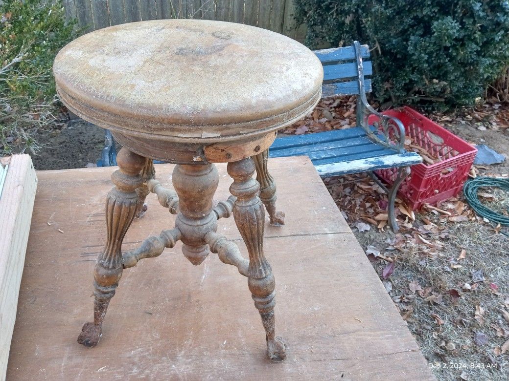 Antique Piano Stool