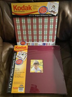 Scrapbook 12x12 with pack of 11 papers