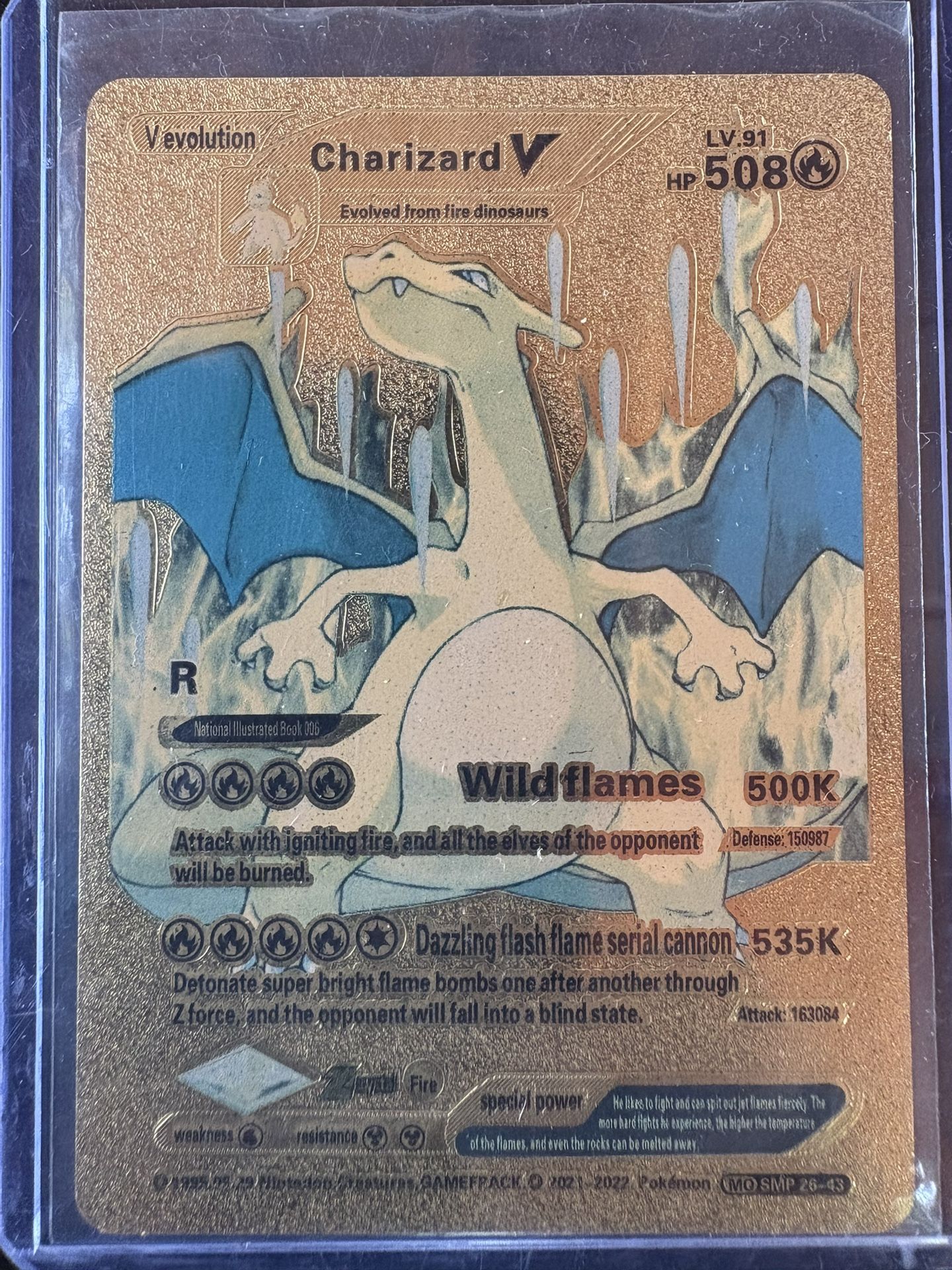 Charrizard V Evolution Gold Pokémon Card