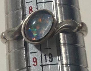 Vintage Sterling Silver Ring, Nice Opal Stone Design, Size 8 1/2, Nice Design, Quality, Jewelry, Accessory, Stamped 925, Clothing, 1169, Engagement Ri