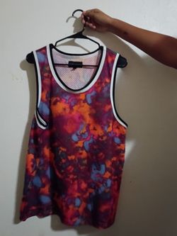 Tie-Dye Mesh Basketball Tank Top